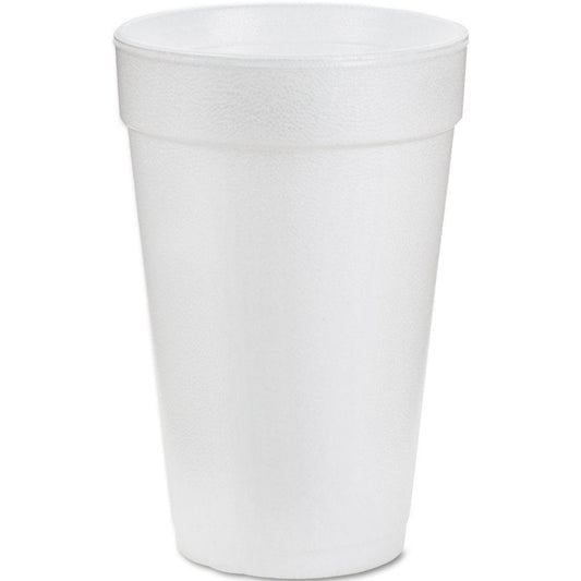 White Insulated Foam Cups 20 oz 500 Count - Disposable J Cup® | Dart 20J16