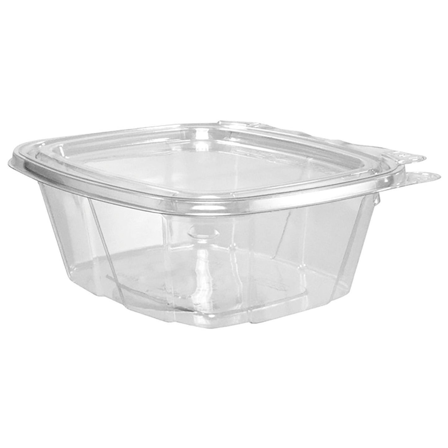 Clear Hinged Container with Flat Lid 16 oz Tamper-Resistant (Case of 200) | Dart CH16DEF