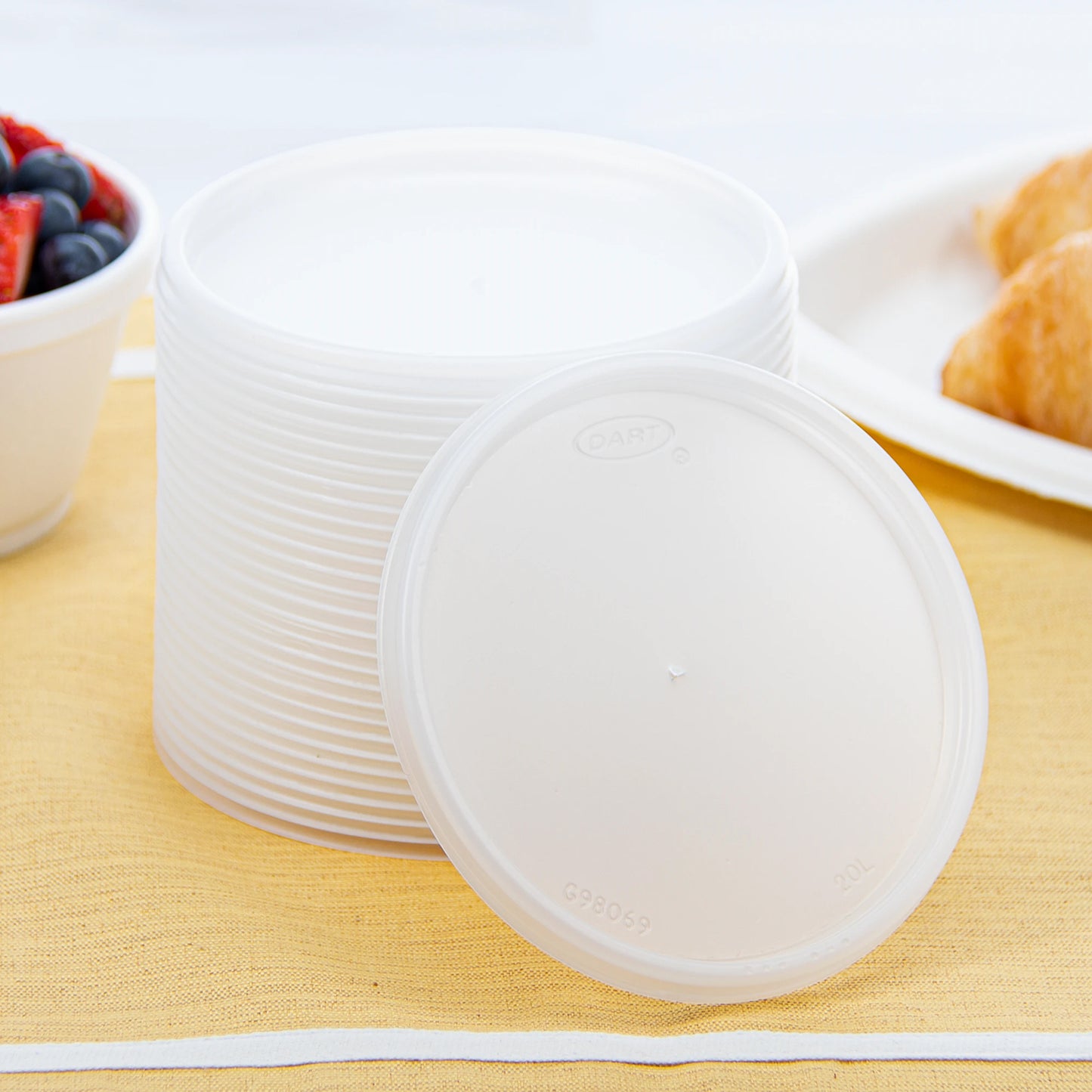 Vented Hot/Cold Foam Cups Plastic Lids 8 12 16 oz (1000) | DART 20JL