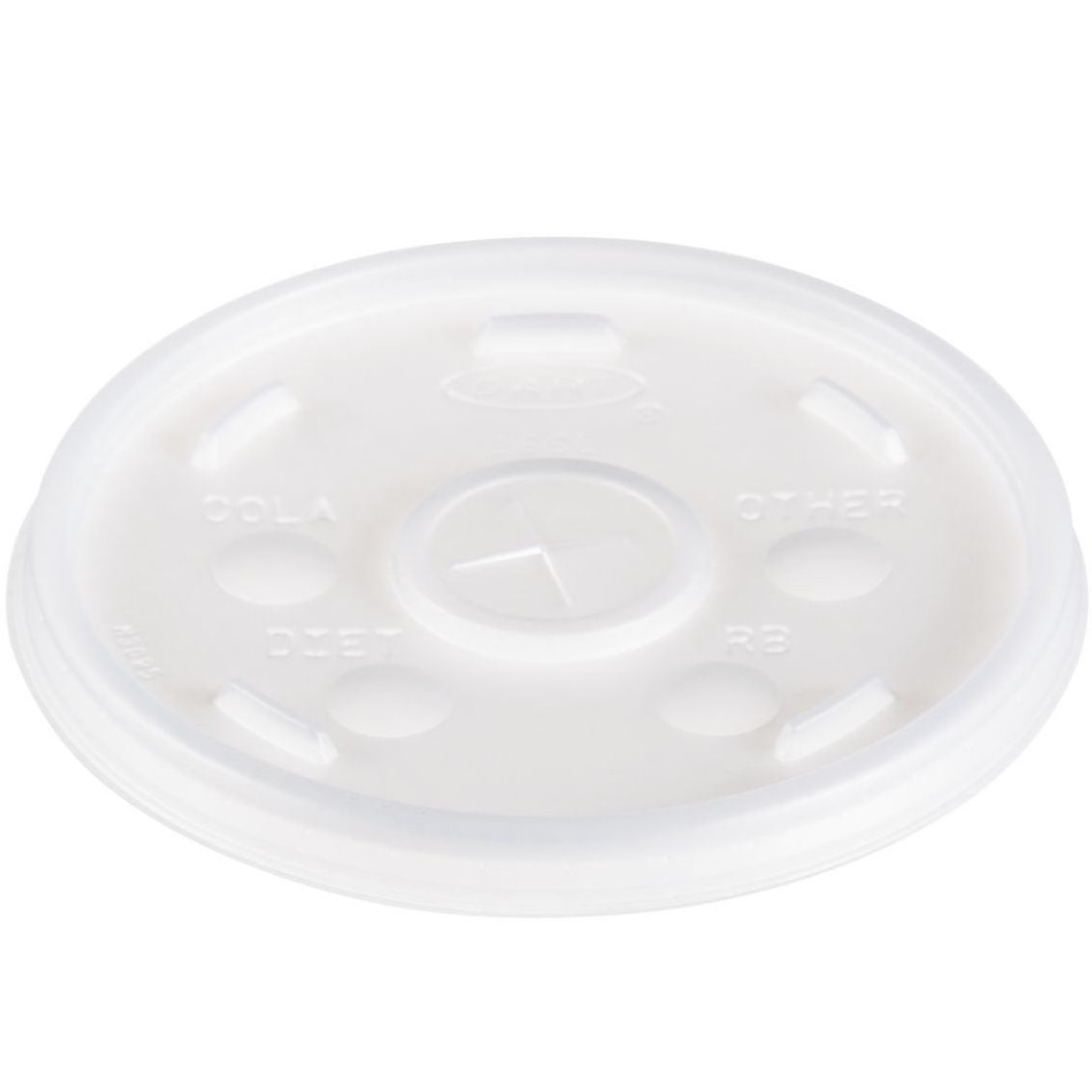 Plastic Slip-Thru Lid For Hot/Cold Foam Cups & Container 12-24 oz (1000) | DART 16SL