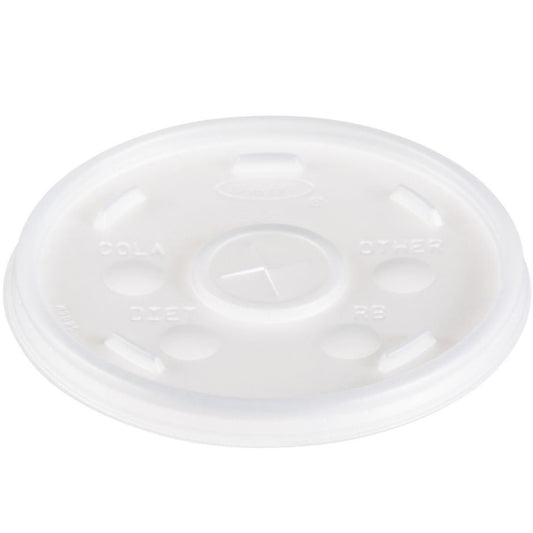 Plastic Slip-Thru Lid For Hot/Cold Foam Cups & Container 12-24 oz (1000) | DART 16SL