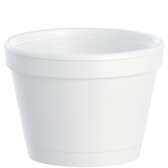 White Insulated Foam Container 4 oz 1000 Count - Disposable J Cup® | Dart 4J6