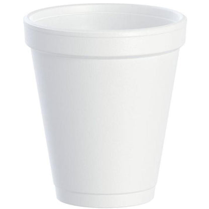 White Insulated Foam Cups 6 oz 1000 Count - Disposable J Cup® | Dart 6J6