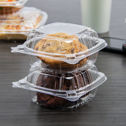 Clear Hinged Lid 5" Plastic Sandwich Containers (500) | Dart C53PST1 ClearSeal®