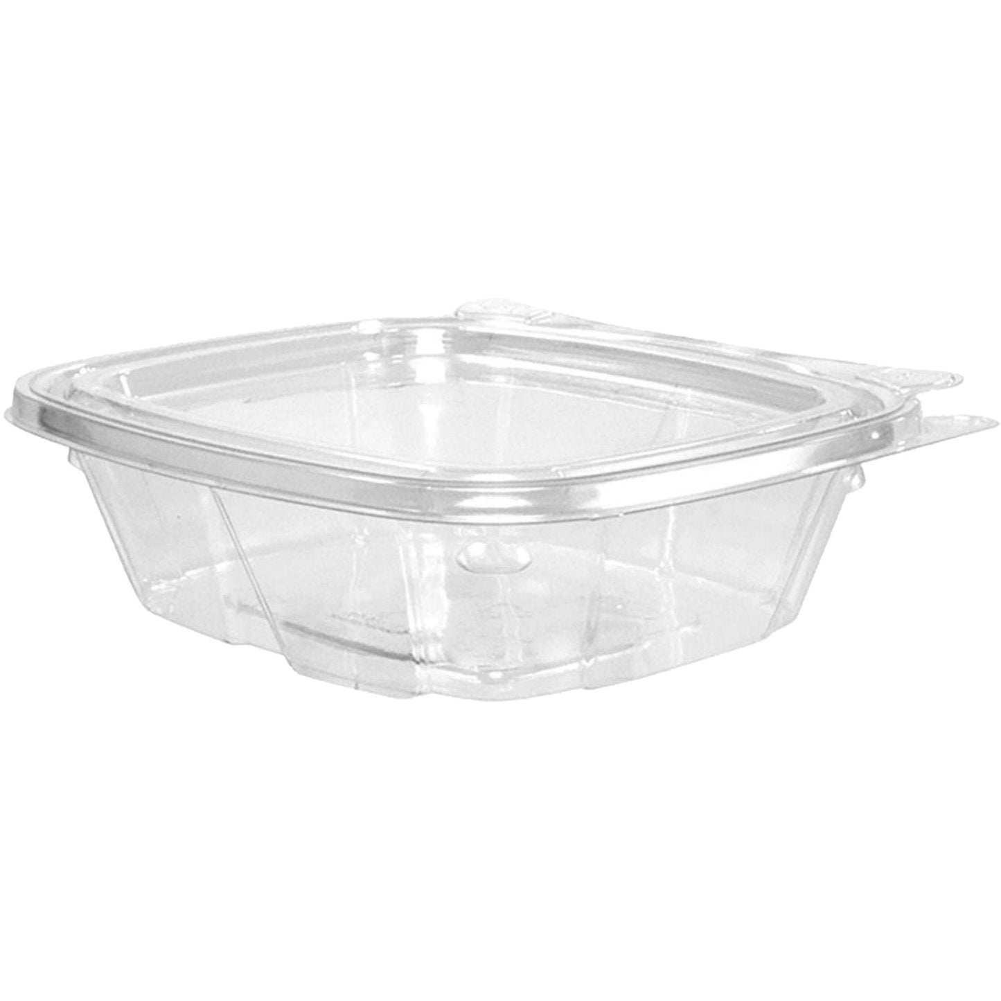 Clear Hinged Container with Flat Lid  8 oz Tamper-Resistant (Case of 200) | Dart CH8DEF