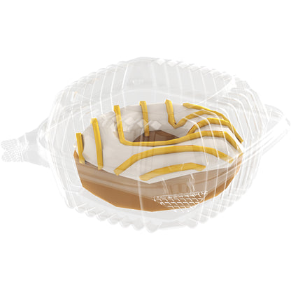 Plastic Salad Go Containers - 5" Clamshell Square (50 Pack) - Clear Hinged Take-Out Plastic Sandwich Boxes