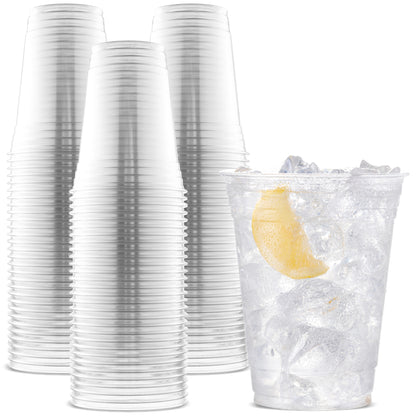 Large Party Plastic Cups 16 oz (1000 Count) - Crystal Clear Disposable Party Cups