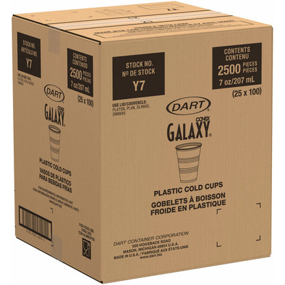 Dart Conex Galaxy Y7 - 7 oz. Translucent Plastic Cold Cup -- (2500)